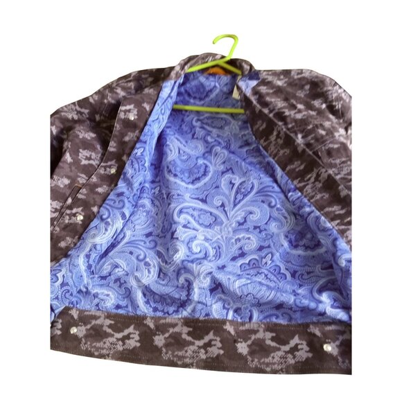 Tallia Sport Mens size M Paisley Lining Cotton Polyester Camo Trucker Jacket NWT - Picture 2 of 11